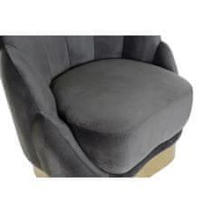 BigBuy Fotelj DKD Home Decor 86 x 80 x 85 cm Siva kovina Bela temno siva
