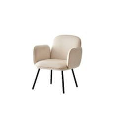 BigBuy Fotelj DKD Home Decor Beige Metal Aluminium 65 x 60 x 83 cm