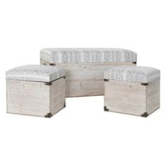 Miramarket Lesena skrinja DKD Home Decor Poliuretan Les (3 pcs)