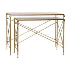 DKD Home Decor Konzola DKD Home Decor Golden Metal Marble 119 x 33 x 80 cm