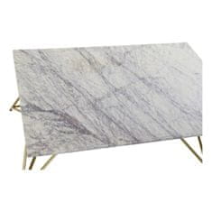 NEW Stranska miza DKD Home Decor Zlat Bela Marmor Železo (100 x 61 x 42 cm)