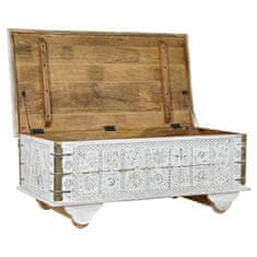 Miramarket Stranska miza DKD Home Decor MB-182010 Bela Zlat Kovina Mangov les 115 x 60 x 45 cm