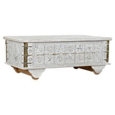 Miramarket Stranska miza DKD Home Decor MB-182010 Bela Zlat Kovina Mangov les 115 x 60 x 45 cm