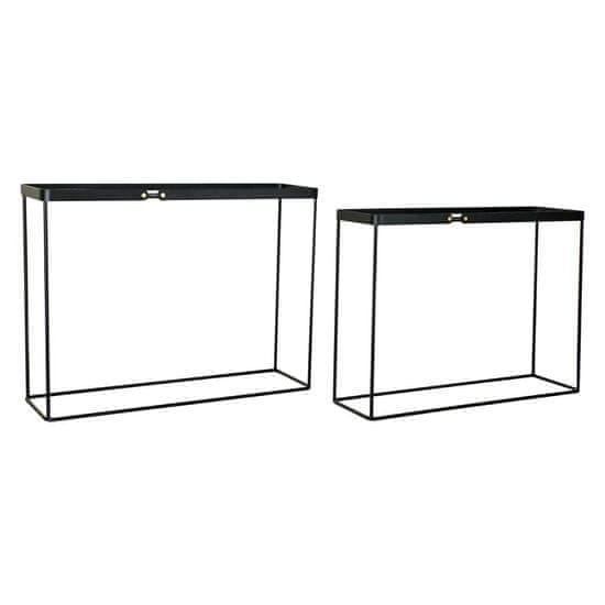 DKD Home Decor Konzola DKD Home Decor Črna kovina Kristal 107,5 x 32,5 x 80,5 cm