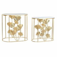 DKD Home Decor Komplet 2 majhnih mizic DKD Home Decor Gold Golden 61 x 35 x 60 cm