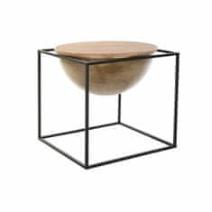 Miramarket Stranska miza DKD Home Decor Rjava Črna Les Kovina 64 x 64 x 62,5 cm