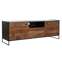 NEW TV omarica DKD Home Decor 144,5 x 40 x 51 cm Črna Oranžna Recikliran les Bor