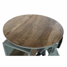NEW Table DKD Home Decor Modra Rjava Zelena Železo Mangov les 116 x 72 x 110 cm