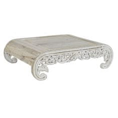 NEW Stranska miza DKD Home Decor Bela Mangov les 89 x 63,5 x 25,4 cm