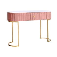 DKD Home Decor Konzola DKD Home Decor Pink Golden Metal Marble 120 x 35 x 80 cm