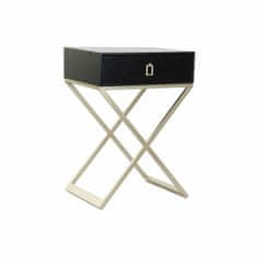 DKD Home Decor Stranska mizica DKD Home Decor Champagne Black Metal MDF Modern (48 x 35 x 68 cm)