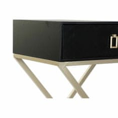 DKD Home Decor Stranska mizica DKD Home Decor Champagne Black Metal MDF Modern (48 x 35 x 68 cm)