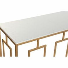 DKD Home Decor Konzola DKD Home Decor Golden Metal White 120 x 35 x 80 cm MDF Wood