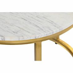 DKD Home Decor Komplet 2 majhnih mizic DKD Home Decor Golden Metal Marble Modern (2 kosa) (75 x 75 x 45 cm)