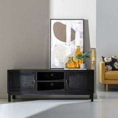 BigBuy TV pohištvo SHADOW Black Mindi wood 150 x 40 x 55 cm