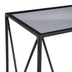 BigBuy Dvorana 90 x 35 x 80 cm Kristalno črna kovina (2 enoti)