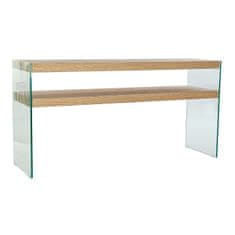 DKD Home Decor Konzola DKD Home Decor Crystal Transparent svetlo rjava 160 x 45 x 80 cm MDF les