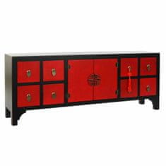 DKD Home Decor TV pohištvo DKD Home Decor Rdeča črna jelka MDF les 130 x 25 x 50,5 cm