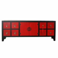 DKD Home Decor TV pohištvo DKD Home Decor Rdeča črna jelka MDF les 130 x 25 x 50,5 cm