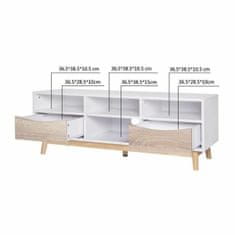 BigBuy TV pohištvo 116 x 40 x 42 cm Bela MDF Les