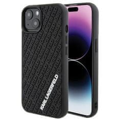 Karl Lagerfeld 3D Rubber ovitek za iPhone 15, črna