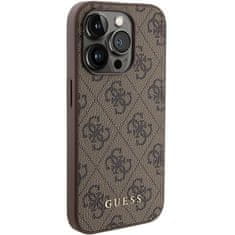 Guess Metal Gold ovitek za iPhone 15 Pro, rjav