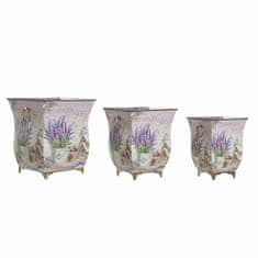 DKD Home Decor Lonček DKD Home Decor 21,5 x 21,5 x 24 cm Kovina Lilac Lavendar Shabby Chic