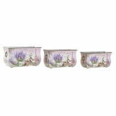 DKD Home Decor Lonček DKD Home Decor 31 x 18 x 17,5 cm Kovina Lilac Lavendar Shabby Chic