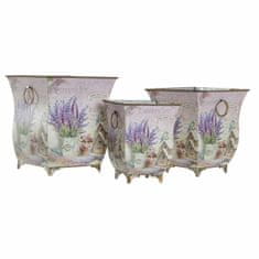 DKD Home Decor Lonček DKD Home Decor 21,5 x 21,5 x 24 cm Kovina Lilac Lavendar Shabby Chic