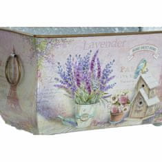 DKD Home Decor Lonček DKD Home Decor 31 x 18 x 17,5 cm Kovina Lilac Lavendar Shabby Chic