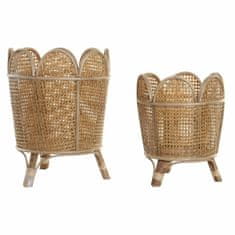 Miramarket Stojalo za Rože DKD Home Decor Naraven Ratan (28 x 28 x 36 cm) (2 pcs) (35 x 35 x 44 cm)