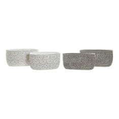 DKD Home Decor Komplet loncev DKD Home Decor Grey Cement White Flowers (20 x 11 x 10 cm) (23 x 13 x 11 cm) (2 kosa)