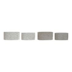 DKD Home Decor Komplet loncev DKD Home Decor S3023993 Grey Cement White Modern Geometric (23 x 12,5 x 11 cm) (2 enoti)