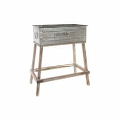 DKD Home Decor Lonček DKD Home Decor Grey Metal Wood Metallic (76 x 42 x 84 cm)