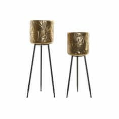 DKD Home Decor Komplet loncev DKD Home Decor Golden Metal Green (30 x 30 x 80,5 cm) (25 x 25 x 68 cm) (2 kosa)