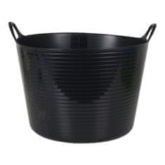 BigBuy Večnamenska plastična košara Dem Flexy Black (60L)