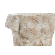 DKD Home Decor Lonček DKD Home Decor Cement svetlo rjava (19 x 15 x 15 cm)