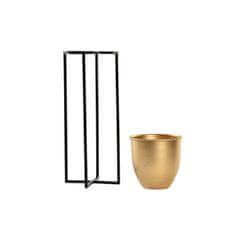 DKD Home Decor Komplet loncev DKD Home Decor Black Golden Metal Modern (20 x 20 x 50,5 cm)