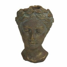 DKD Home Decor Lonček DKD Home Decor Face Golden Cement Traditional (12 x 11 x 16 cm) (11 x 12 x 16 cm)