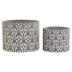 DKD Home Decor Komplet loncev DKD Home Decor Grey Cement White Arab (18,8 x 18,8 x 14,8 cm)