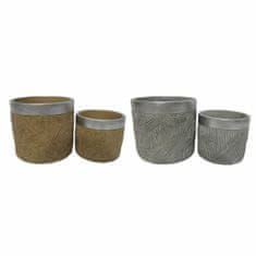 Miramarket Set sadilnikov DKD Home Decor Cement Dvobarvna Urban (2 kosov) (17 x 17 x 15 cm)