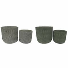 DKD Home Decor Komplet sadilnikov DKD Home Decor Grey Cement Green Urban (16 x 16 x 15 cm) (2 enoti)