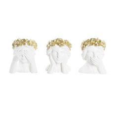 DKD Home Decor Lonček DKD Home Decor Golden Resin Lady 16,5 x 16 x 21 cm (3 enote)