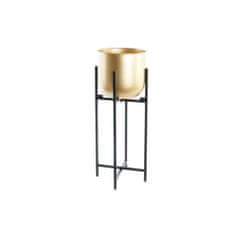 DKD Home Decor Lonček DKD Home Decor Black Golden Metal Urban (20 x 20 x 52 cm)