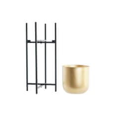 DKD Home Decor Lonček DKD Home Decor Black Golden Metal Urban (20 x 20 x 52 cm)