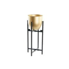 DKD Home Decor Lonček DKD Home Decor Black Golden Metal Modern (16 x 16 x 38 cm)