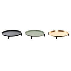 DKD Home Decor Lonček DKD Home Decor Black Golden Metal Green Urban (30 x 30 x 4 cm) (3 enote)