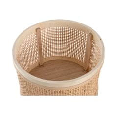 DKD Home Decor Lonček DKD Home Decor Natural Black Metal Rattan Skandinavski (20 x 20 x 33,5 cm)