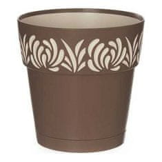 Stefanplast Samopostrežni cvetlični lonec Stefanplast Gaia Brown 15 x 15 x 15 cm Plastika Vanilla