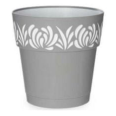 Stefanplast Samopostrežni cvetlični lonec Stefanplast Gaia Grey White Plastic 25 x 25 x 25 cm